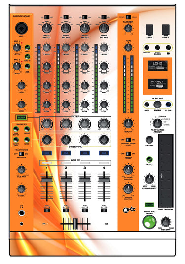 Denon DJ X 1800 Skin Orange Swirl
